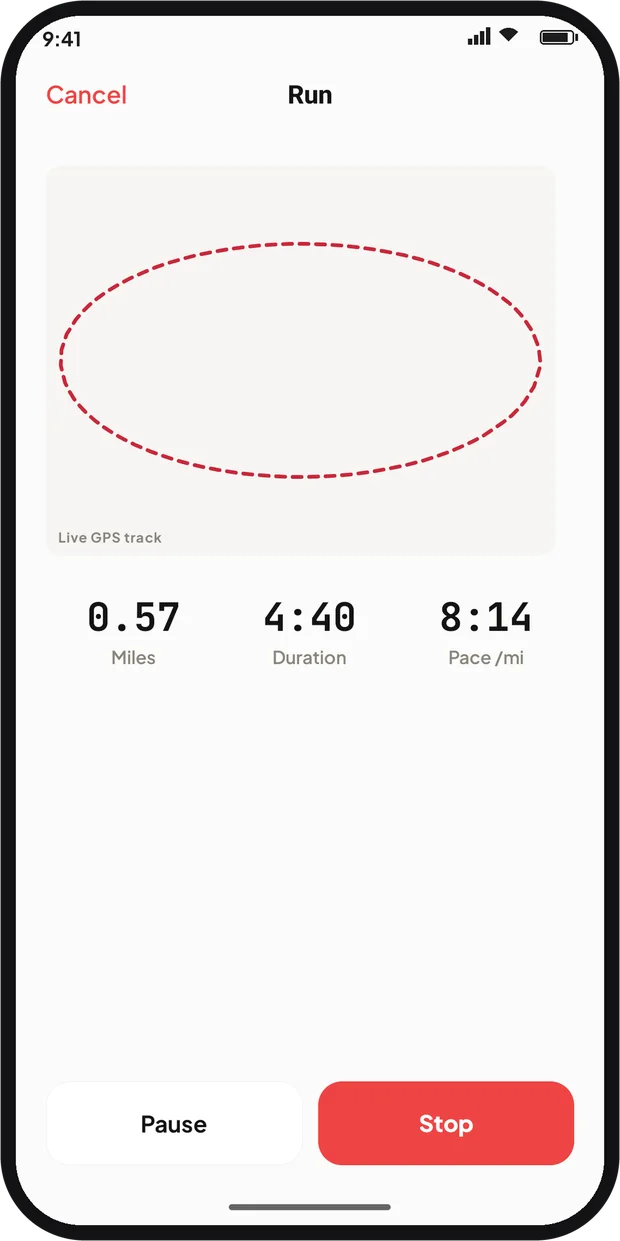 Ferrous Fitness: GPS run tracking